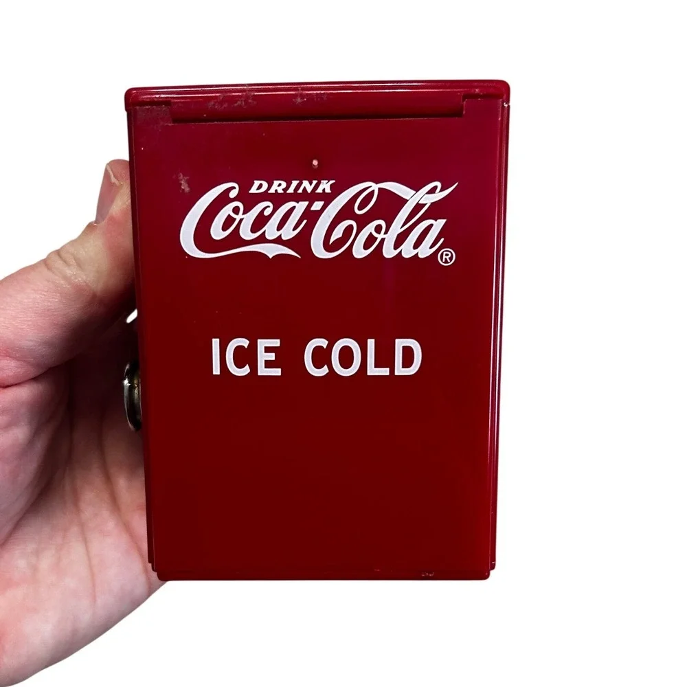 Vintage 1995 Coca Cola Toothpick Dispenser Holder Red Cooler Coke Collectible
